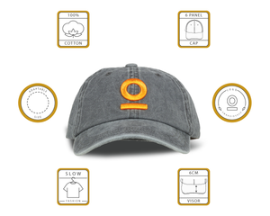 Mosh Lola gray orange 3D embroidered logo