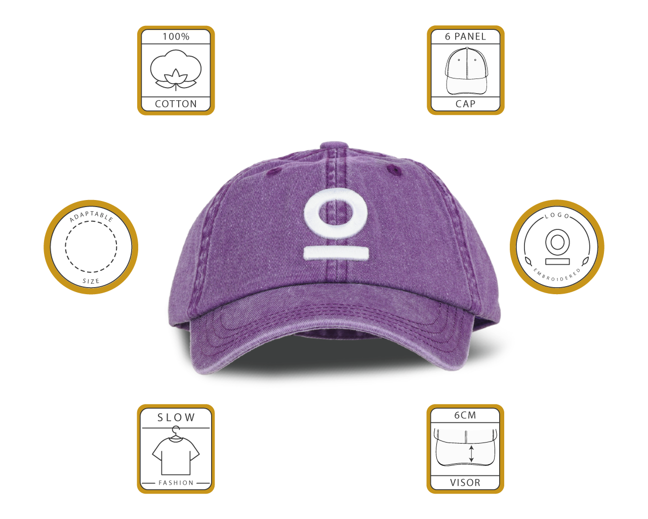 Mosh Lola lilac 3D logo embroidery white