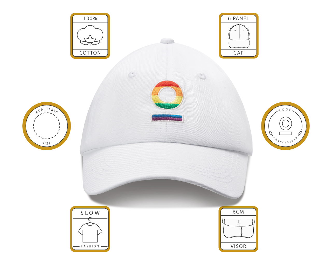 Mosh Lola white multicolor embroidered logo