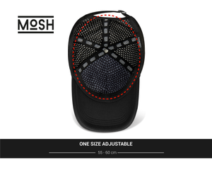 Mosh Lola black neoprene logo PU