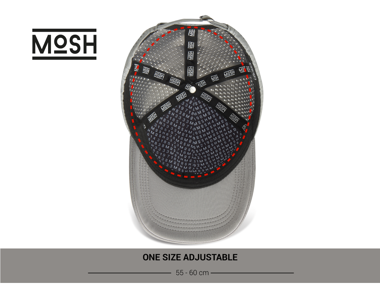 Mosh Lola neoprene gray logo PU
