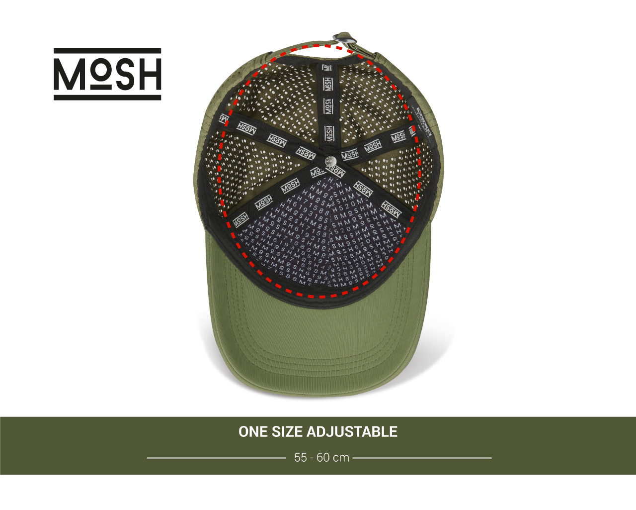 Mosh Lola neoprene green logo PU