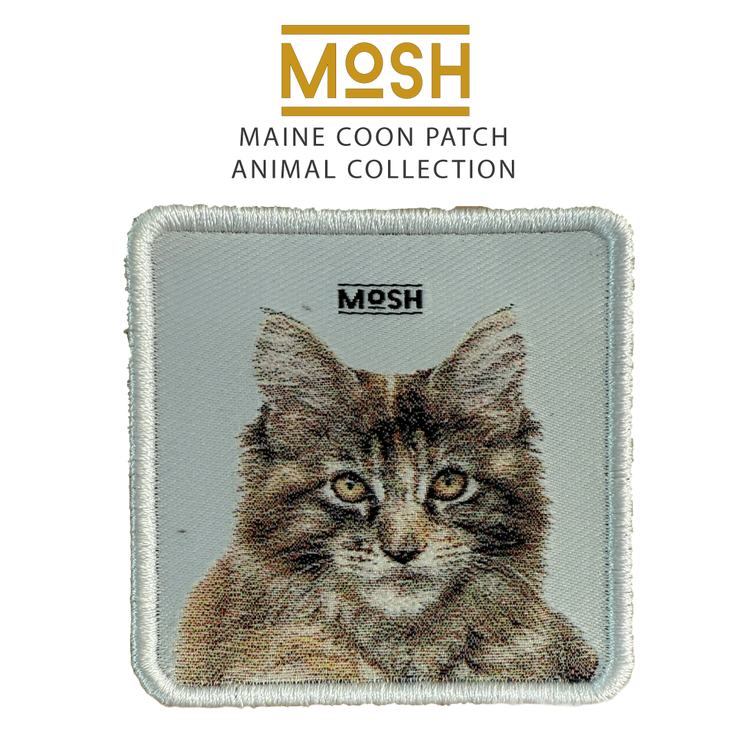 Parche Cachorro Maine Coon Mosh: Majestuosidad y Paciencia